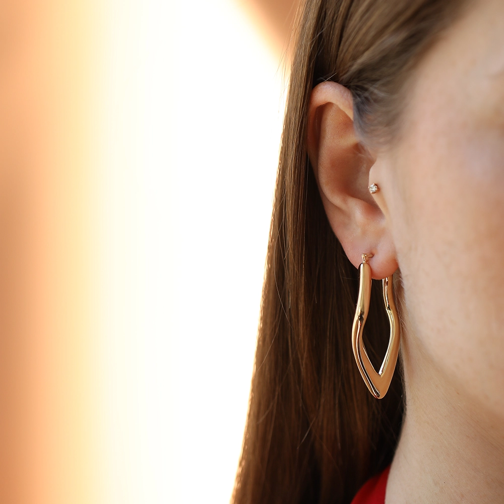 Vita Yellow Gold Italian Earring - 1