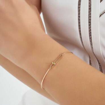 Vivien 0.08 CT Marquise Cut Yellow Sapphire Rose Gold Bracelet - Nev Jewellery (1)