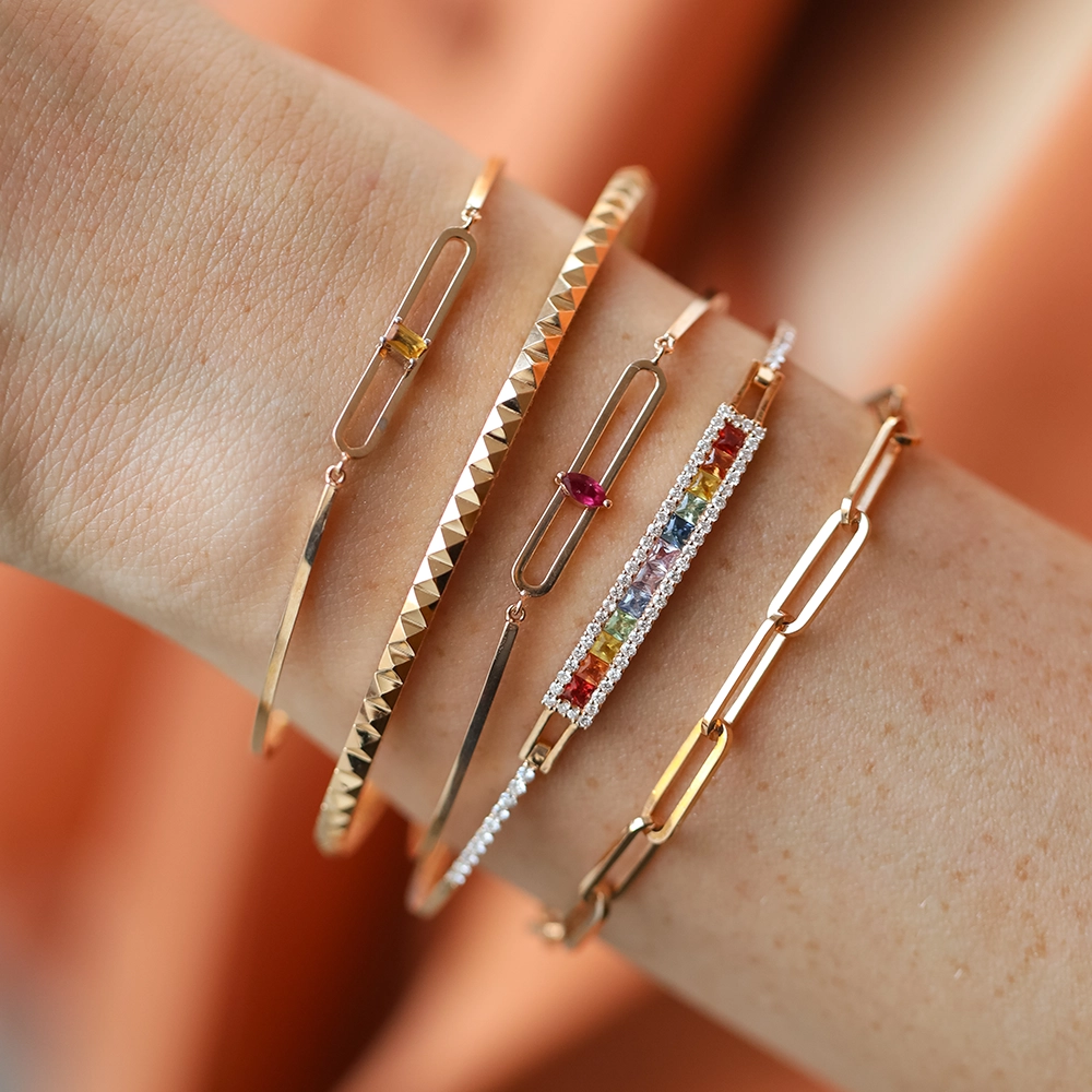 Vivien 0.12 CT Yellow Sapphire Rose Gold Bracelet - Nev Jewellery (1)