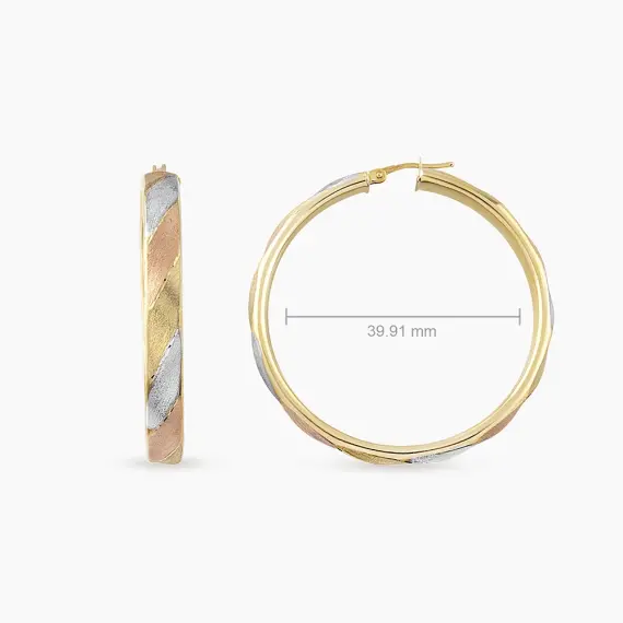 Vortice Gold Italian Earring - 3