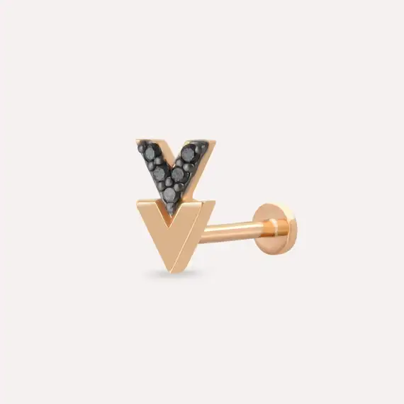 Way Black Diamond Rose Gold Piercing - 1