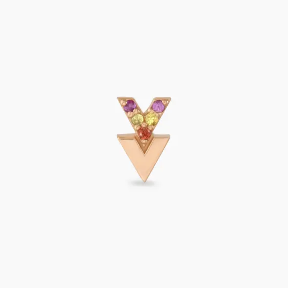 Way Multicolor Sapphire Rose Gold Piercing - 3