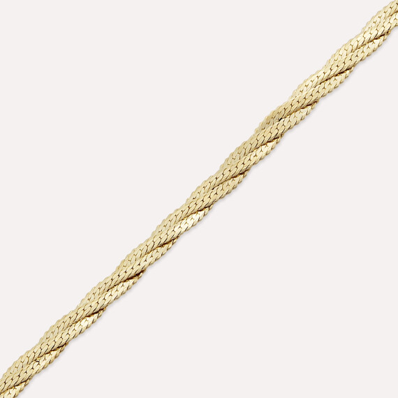 Weft Yellow Gold Bracelet - Nev Jewellery