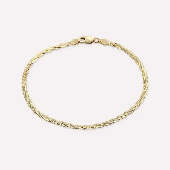 Weft Yellow Gold Bracelet - 2
