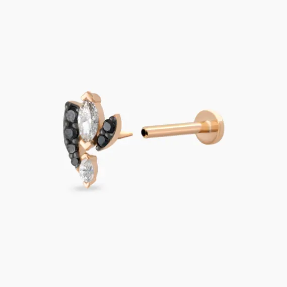Wendy Black Diamond Rose Gold Piercing - 4