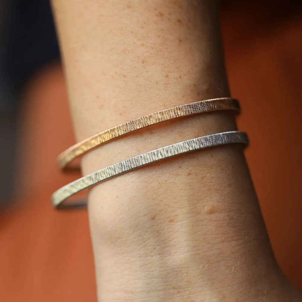 White Gold Italian Stud Bracelet - Nev Jewellery (1)