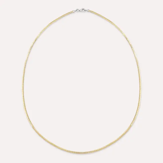 Yellow and White Gold Double-Sided Necklace - 1