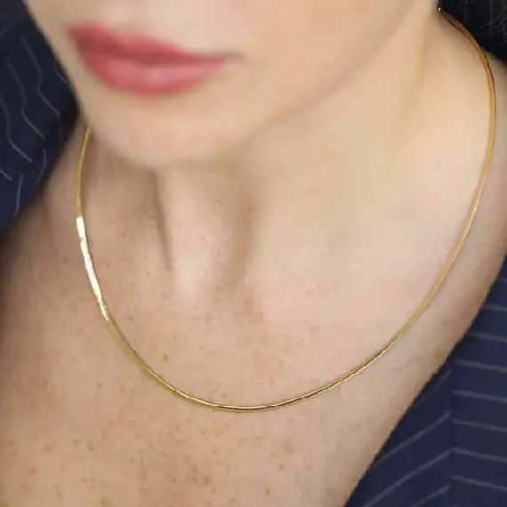 Yellow and White Gold Double-Sided Necklace - 4