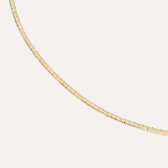 Yellow and White Gold Double-Sided Necklace - 5