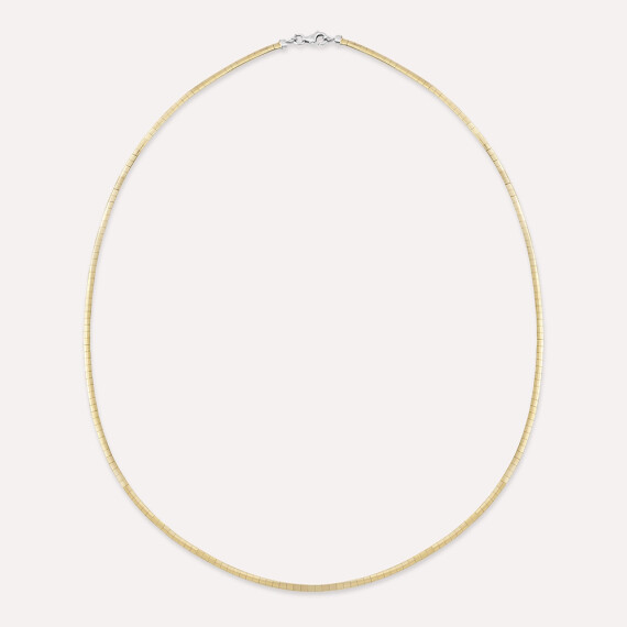 Yellow and White Gold Double-Sided Necklace - Nev Jewellery
