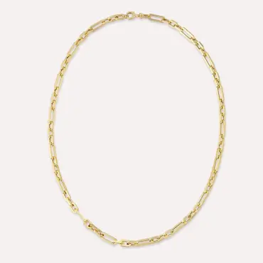 Whorl Sarı Altın Zincir Kolye - Nev Jewellery (1)