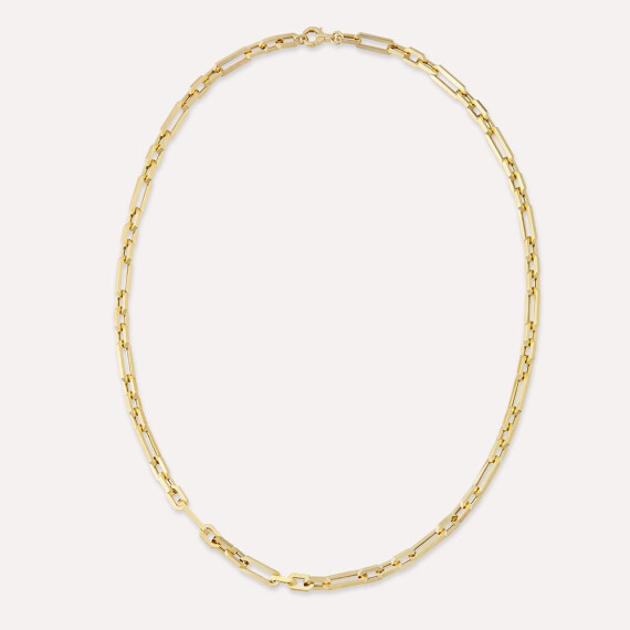 Whorl Sarı Altın Zincir Kolye - Nev Jewellery