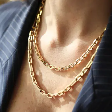 Whorl Sarı Altın Zincir Kolye - Nev Jewellery (1)