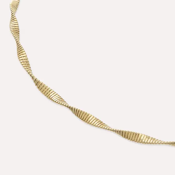 Wiggy Yellow Gold Necklace - 3