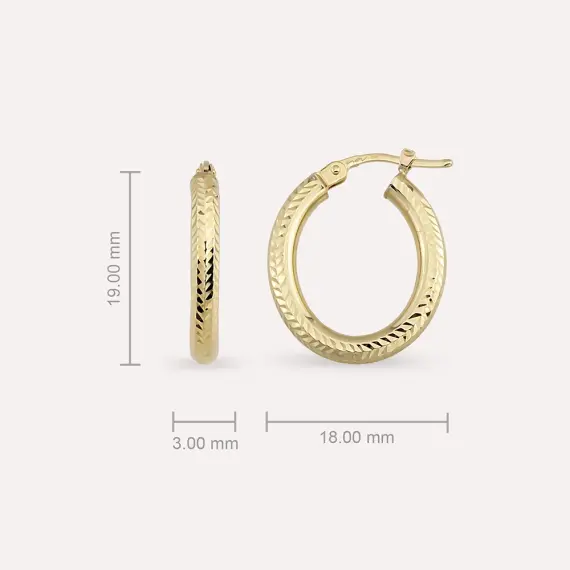 Willy Yellow Gold Hoop Earring - 3