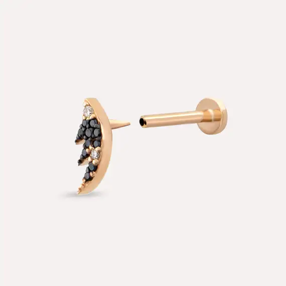 Wing Black Diamond Rose Gold Piercing - 5