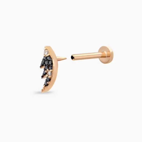 Wing Black Diamond Rose Gold Piercing - 4