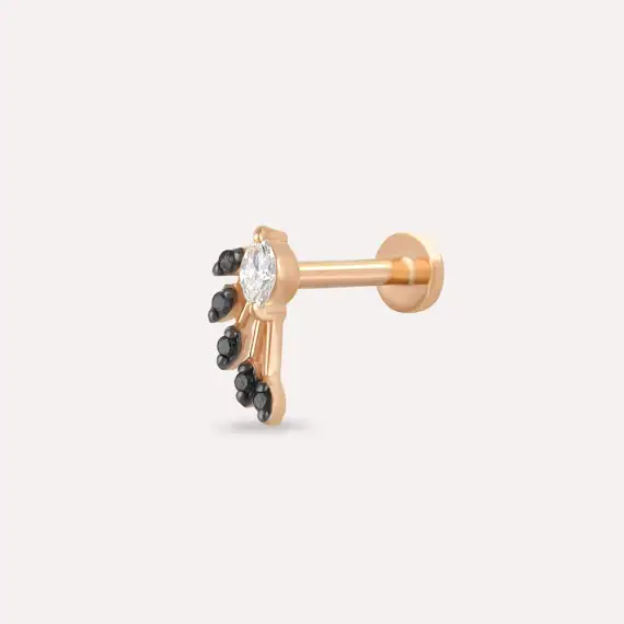 Asteroid Black Diamond Rose Gold Piercing - 1