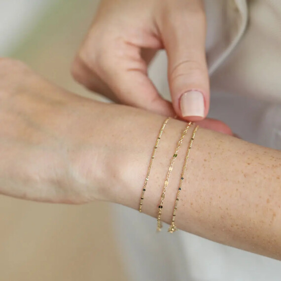Wispy Sarı Altın Bileklik - Nev Jewellery