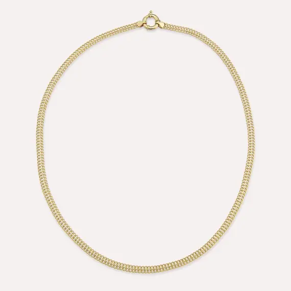 Woven Yellow Gold Necklace - 1