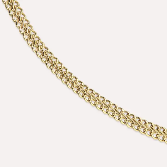 Woven Yellow Gold Necklace - 3