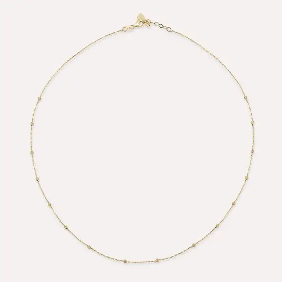 Yellow Gold Chain with Dorica Detail - 1