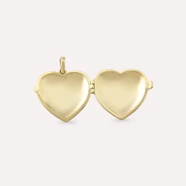 Yellow Gold Heart Cap Pendant - Nev Jewellery (1)