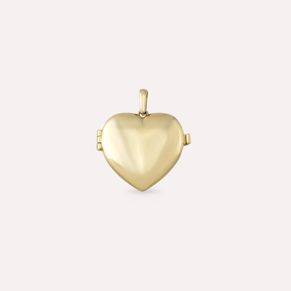 Yellow Gold Heart Cap Pendant - Nev Jewellery