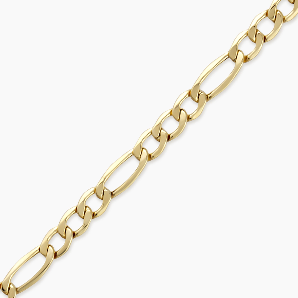 Yellow Gold Italian Figaro Bracelet - 4