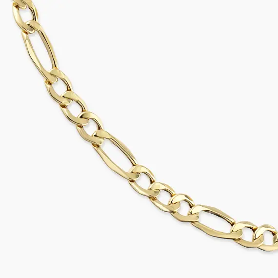 Yellow Gold Italian Figaro Necklace - 3