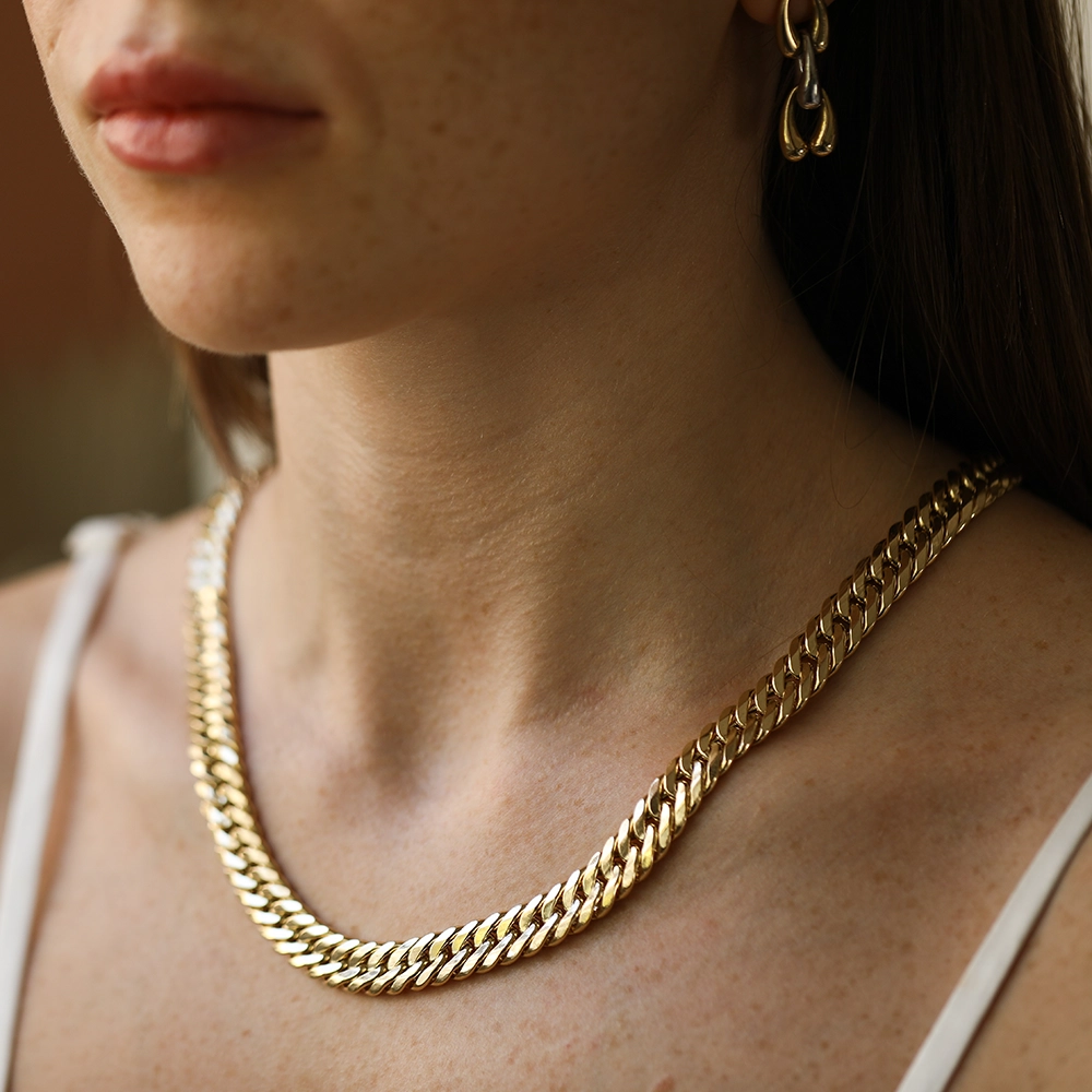 Yellow Gold Italian Gourmet II Necklace - 1