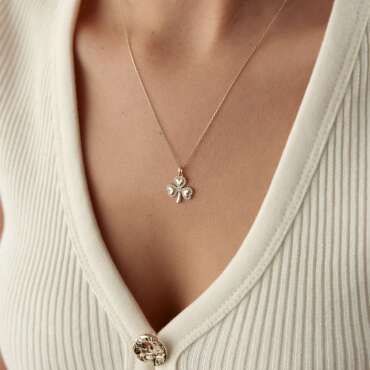 Yonca Kalp Taşlı Kolye - NEV JEWELLERY (1)