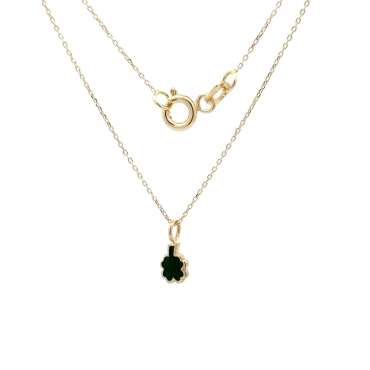 Yonca Yeşil Mineli Kolye - NEV JEWELLERY