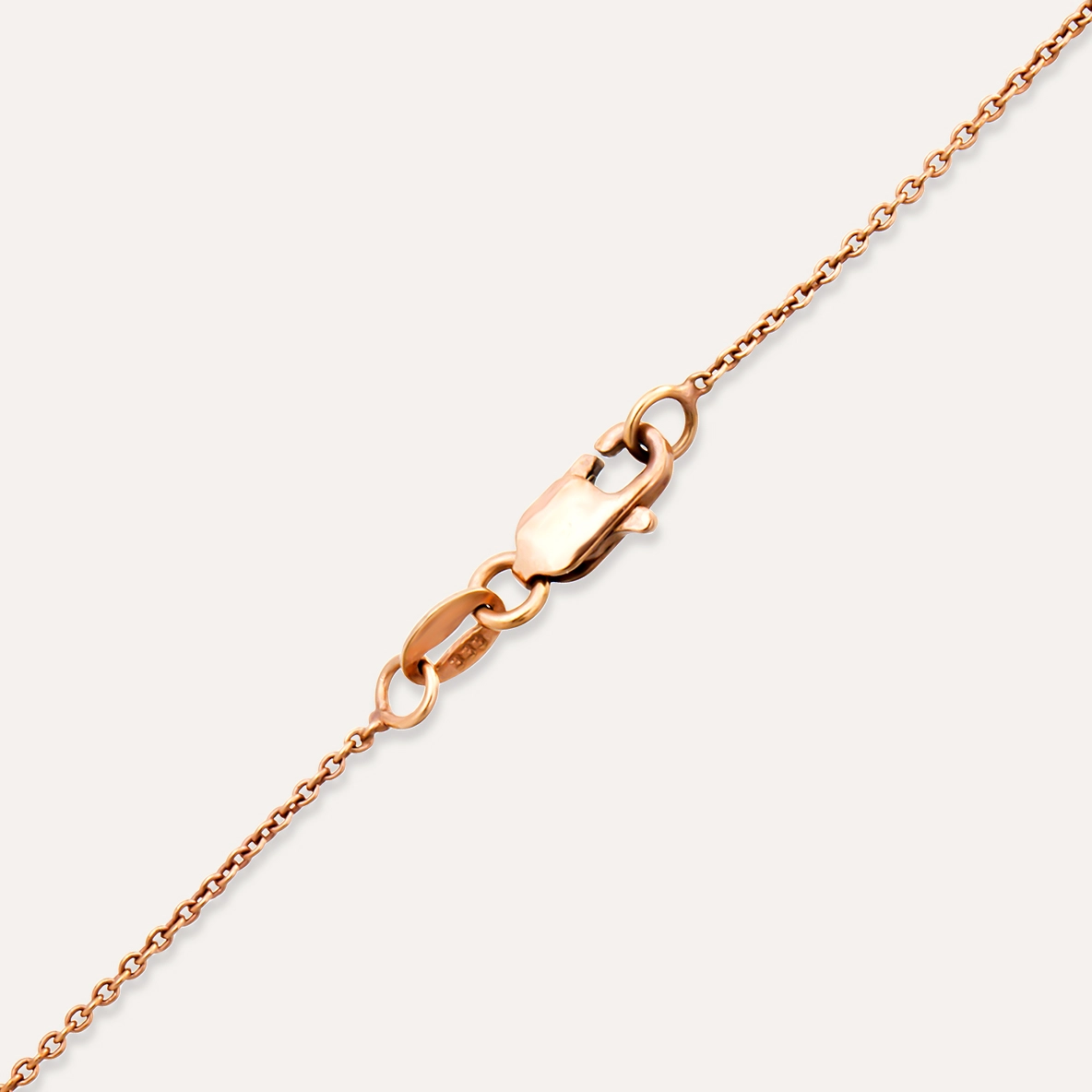 Z Letter 0.53 CT Trapeze Cut Diamond Rose Gold Necklace - 3