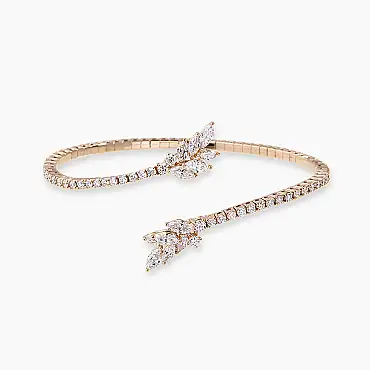 Zoe 2.64 CT Markiz Kesim Pırlanta Taşlı Rose Altın Bilezik - Nev Jewellery (1)